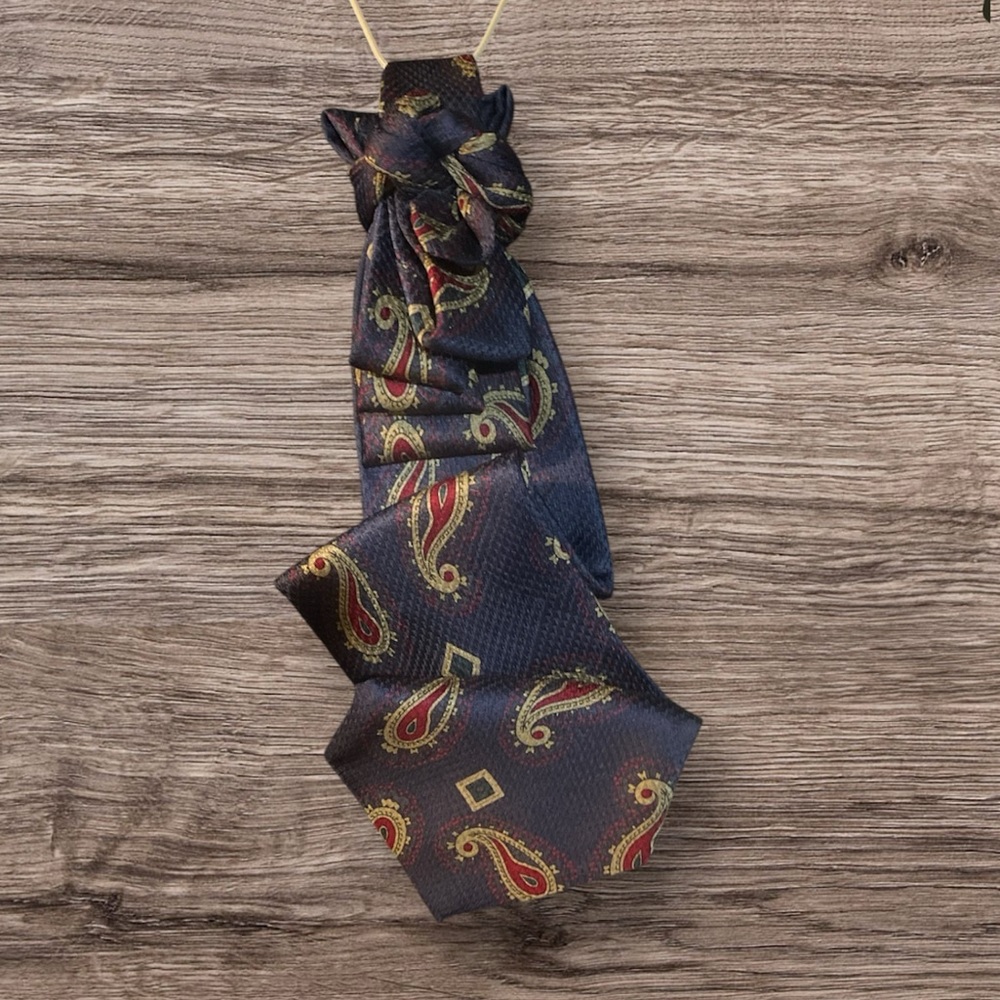 Paisley Patterned Tie - Blue and Red